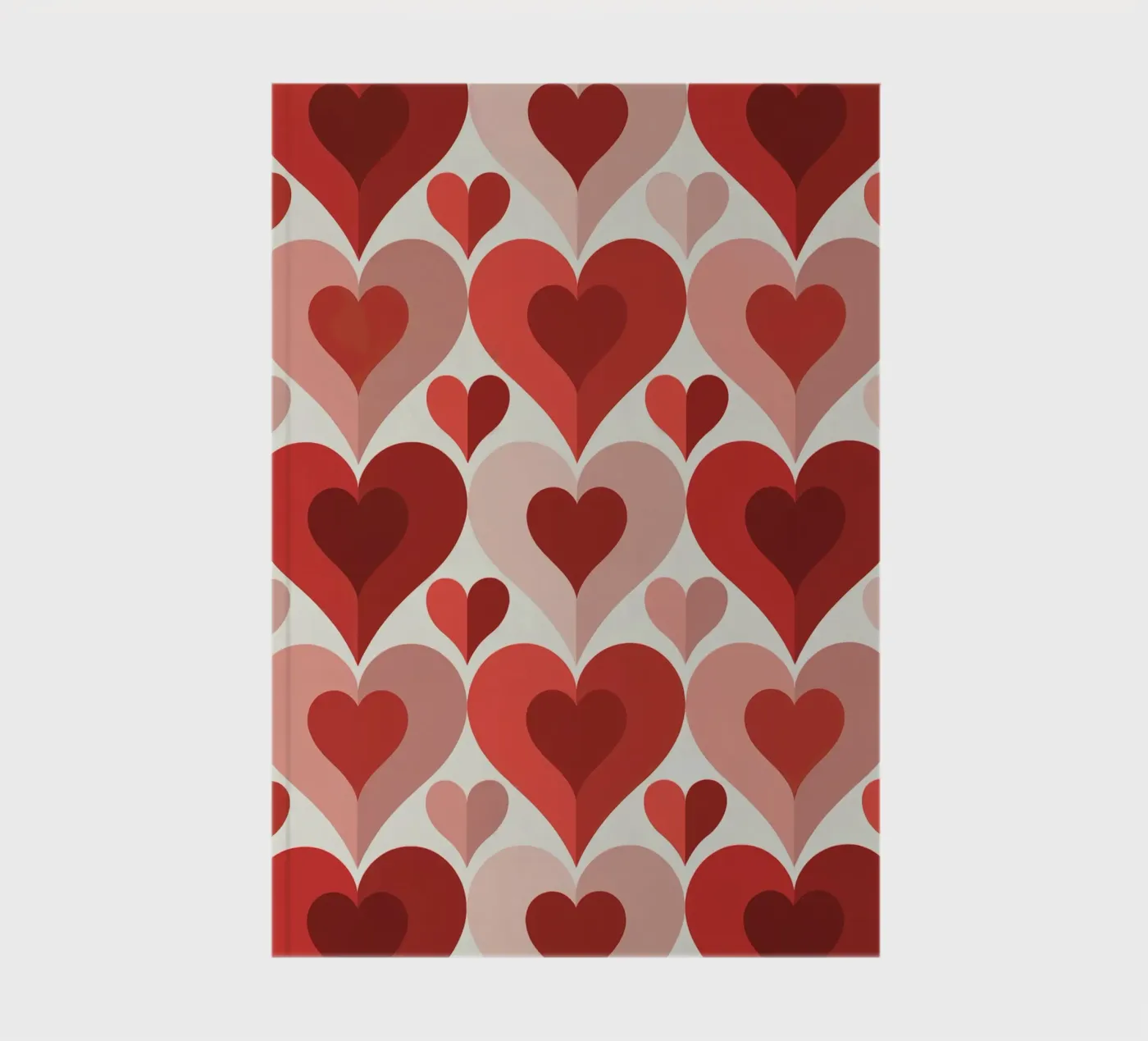 Repeat Heart Pattern Notizbuch von Shark Printables
