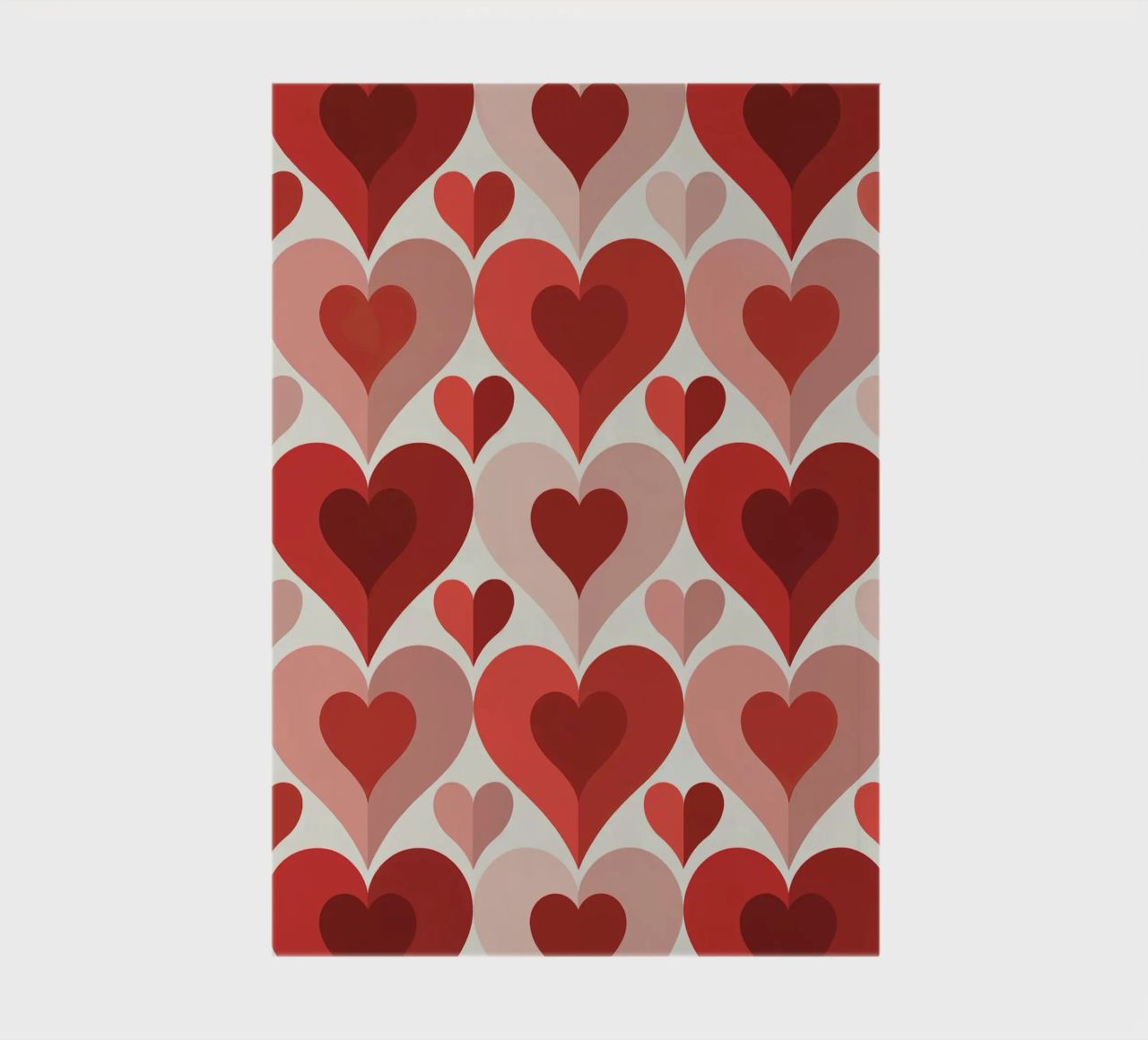 Repeat Heart Pattern notebook by Shark Printables
