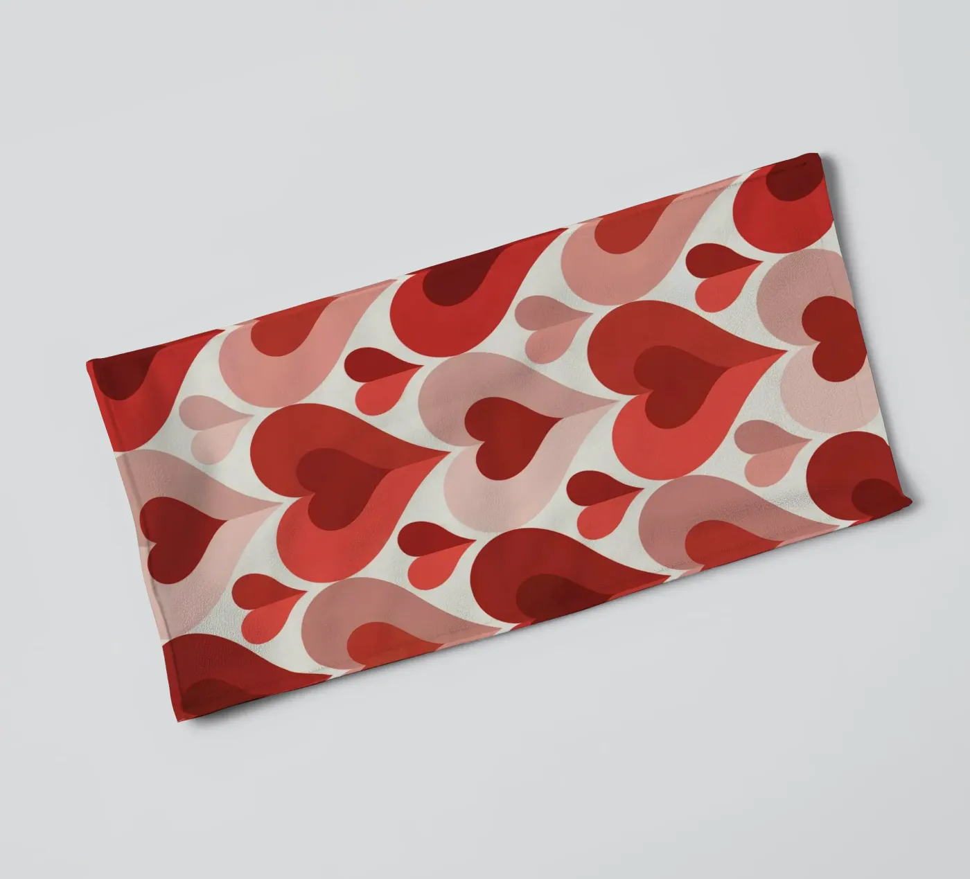 Repeat Heart Pattern towel by Shark Printables