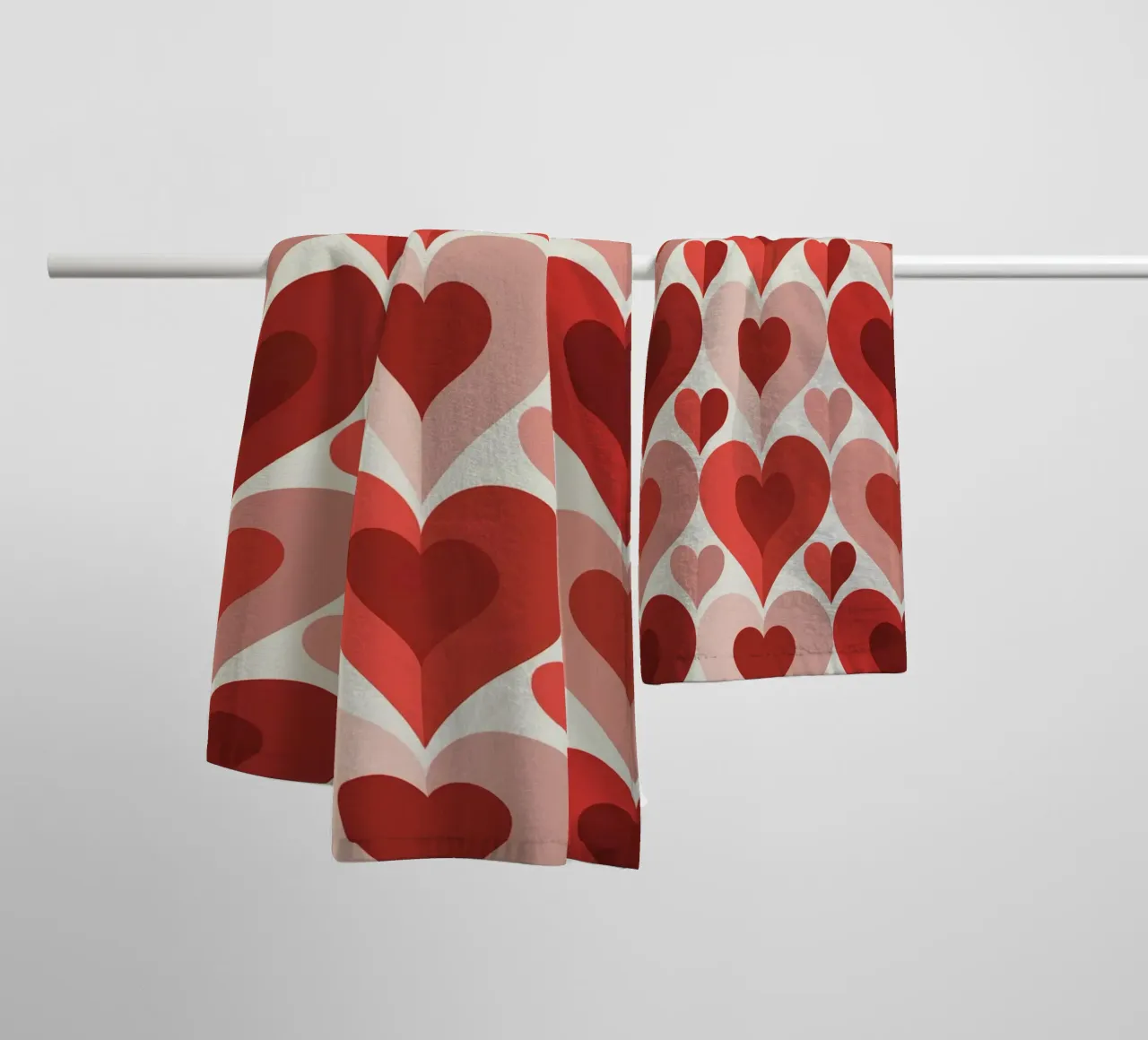 Repeat Heart Pattern towel by Shark Printables