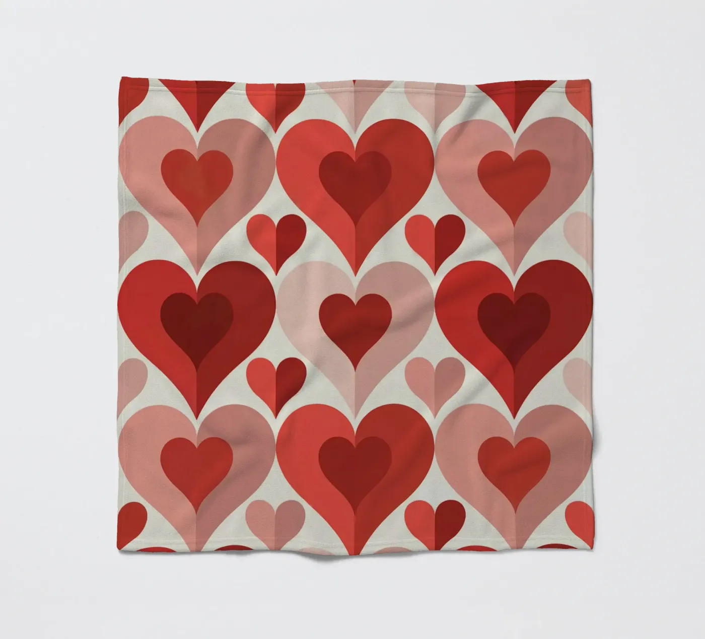 Repeat Heart Pattern Fleecedecke von Shark Printables