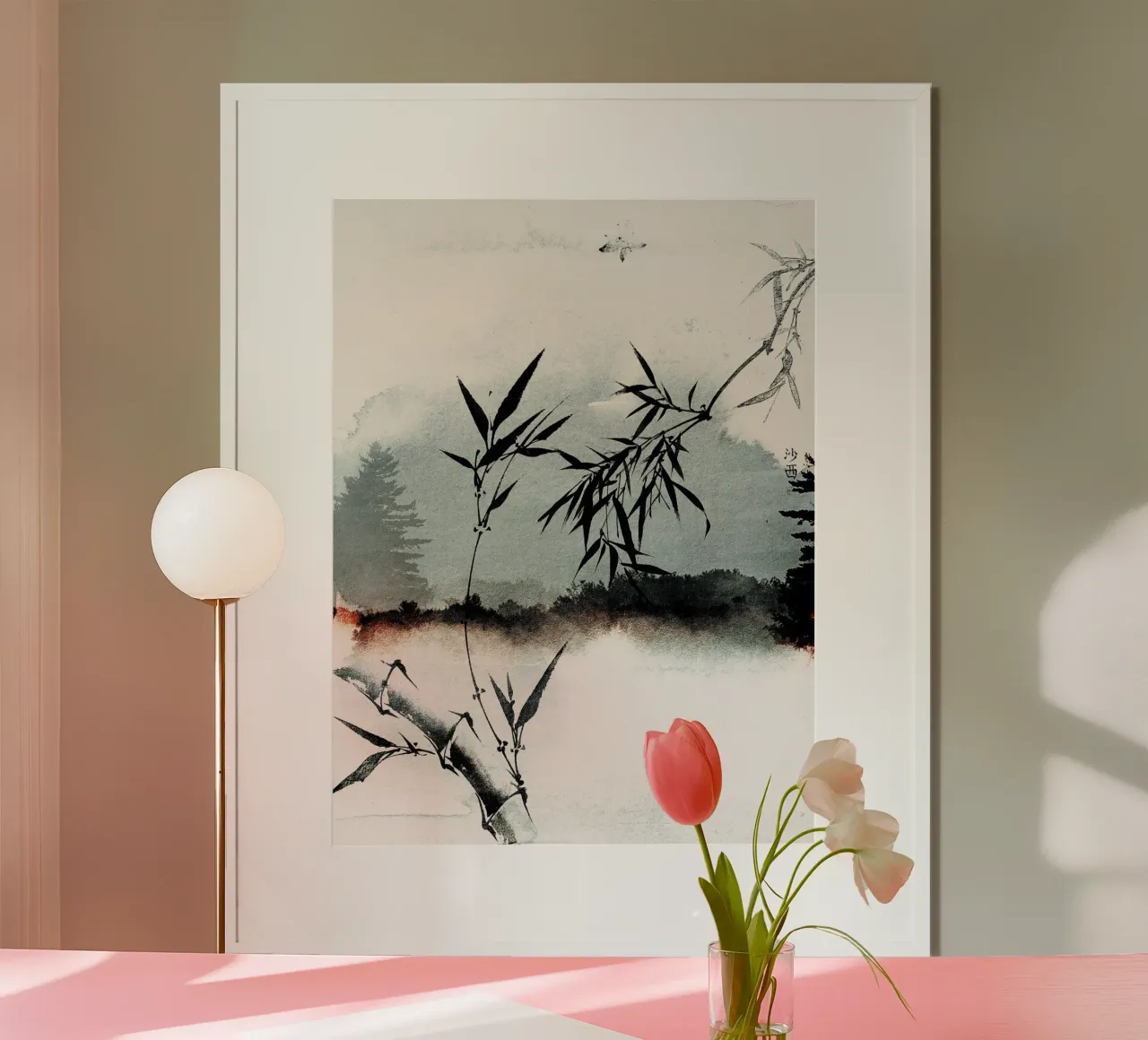 Japan Harmony No 2 poster con telaio in plastica da treechild
