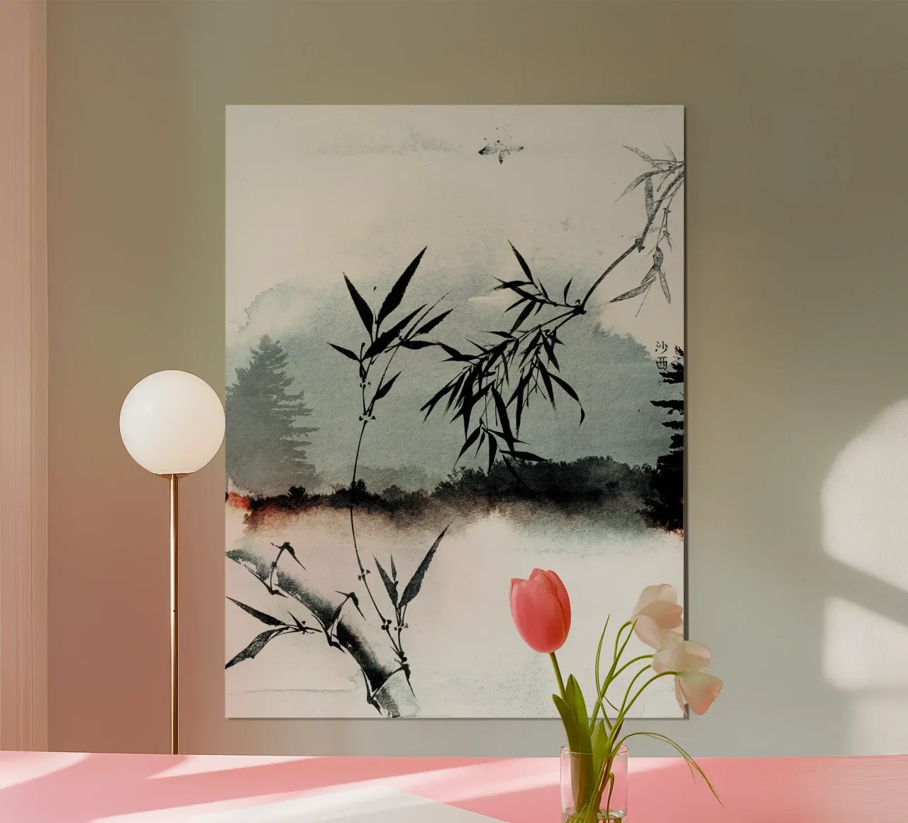 Japan Harmony No 2 poster con telaio in plastica da treechild
