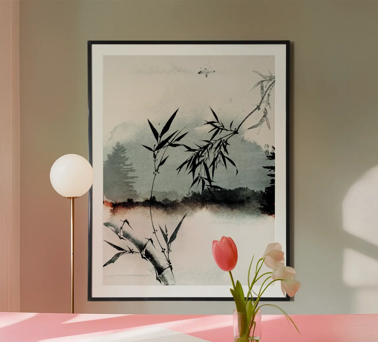 Japan Harmony No 2 poster con telaio in plastica da treechild