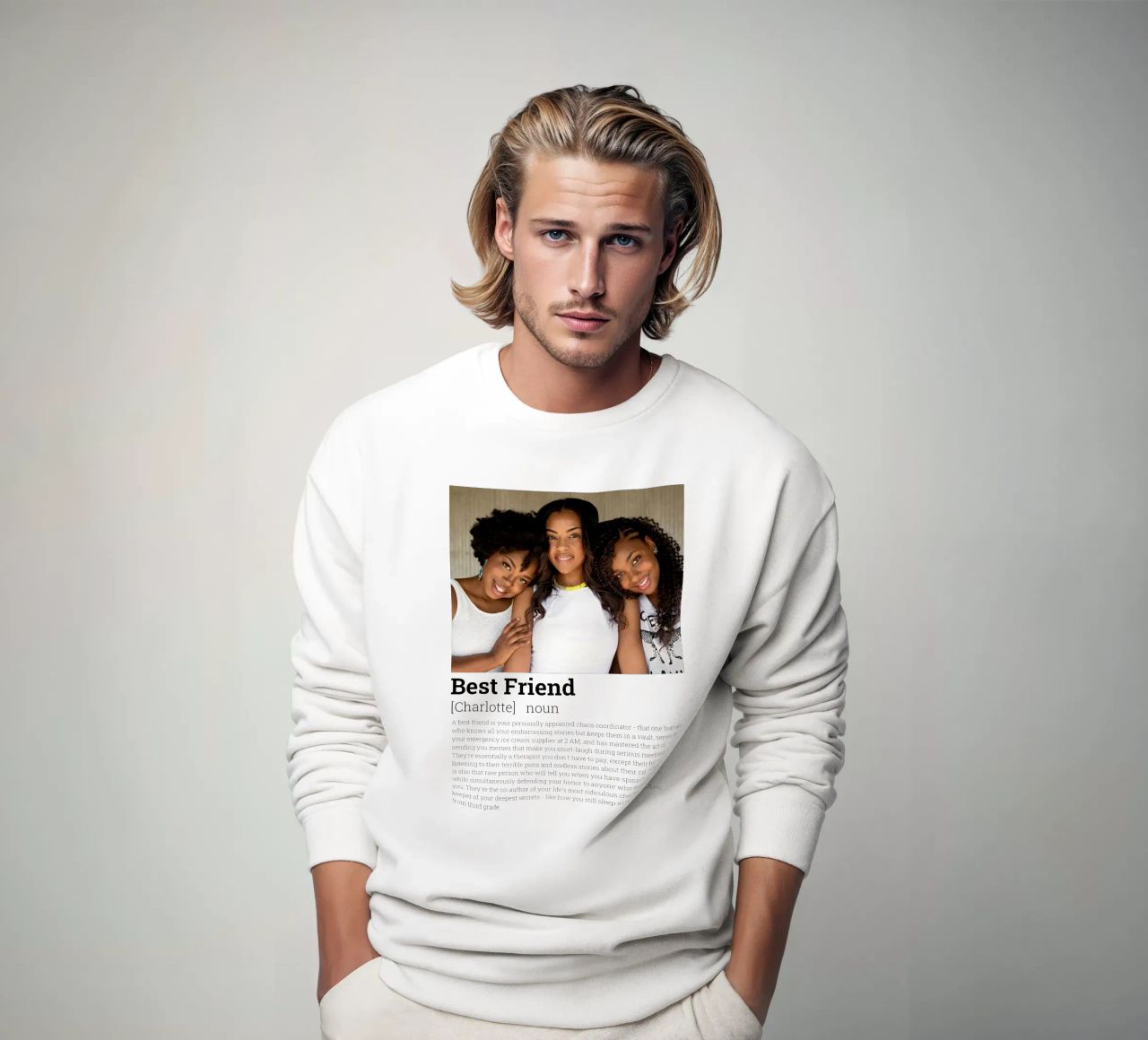 Definición Personalizada Mejor Amigo Divertido sudadera de Personalized Art