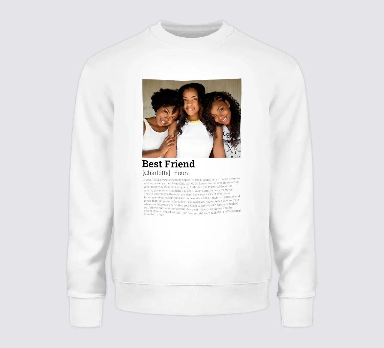 Definizione divertente di migliore amico personalizzato felpa da Personalized Art