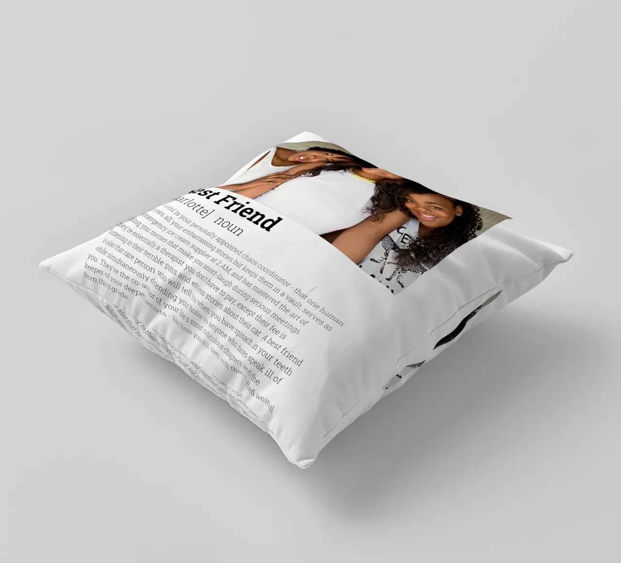 Personalized Best Friend Funny Definition decorative cushion by Personalized Art