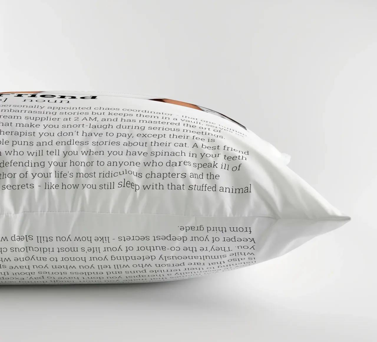 Personalized Best Friend Funny Definition decorative cushion by Personalized Art