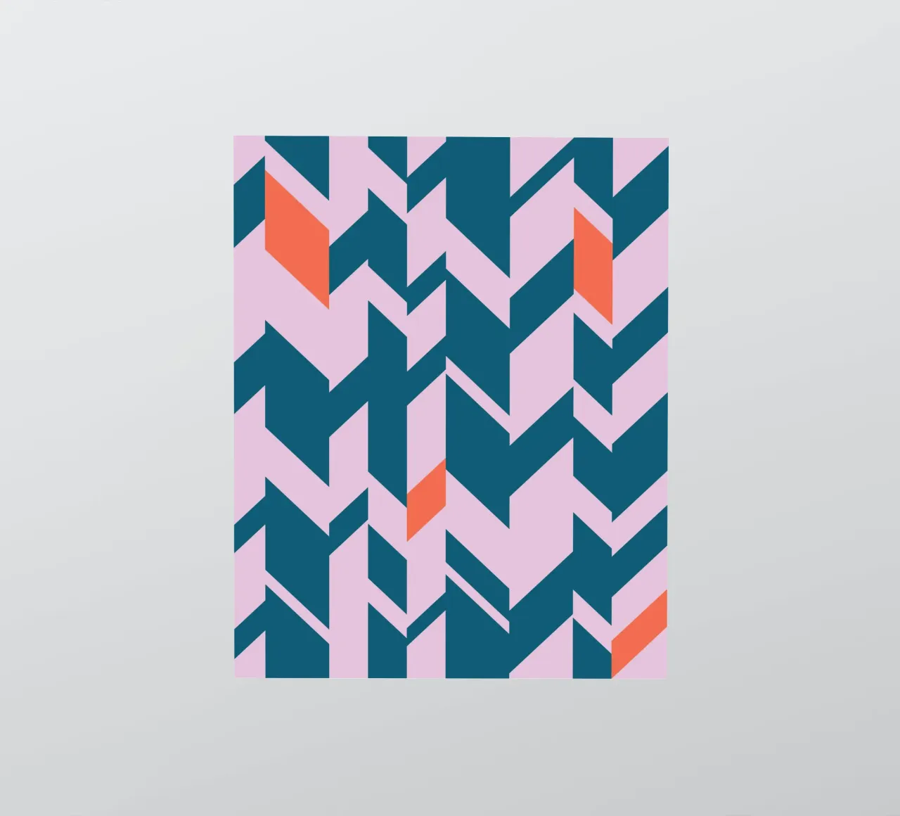 Kühnes Chevron-Print - Geometrisches Design in Teal, Pink und Orange Sticker von kookiepixel