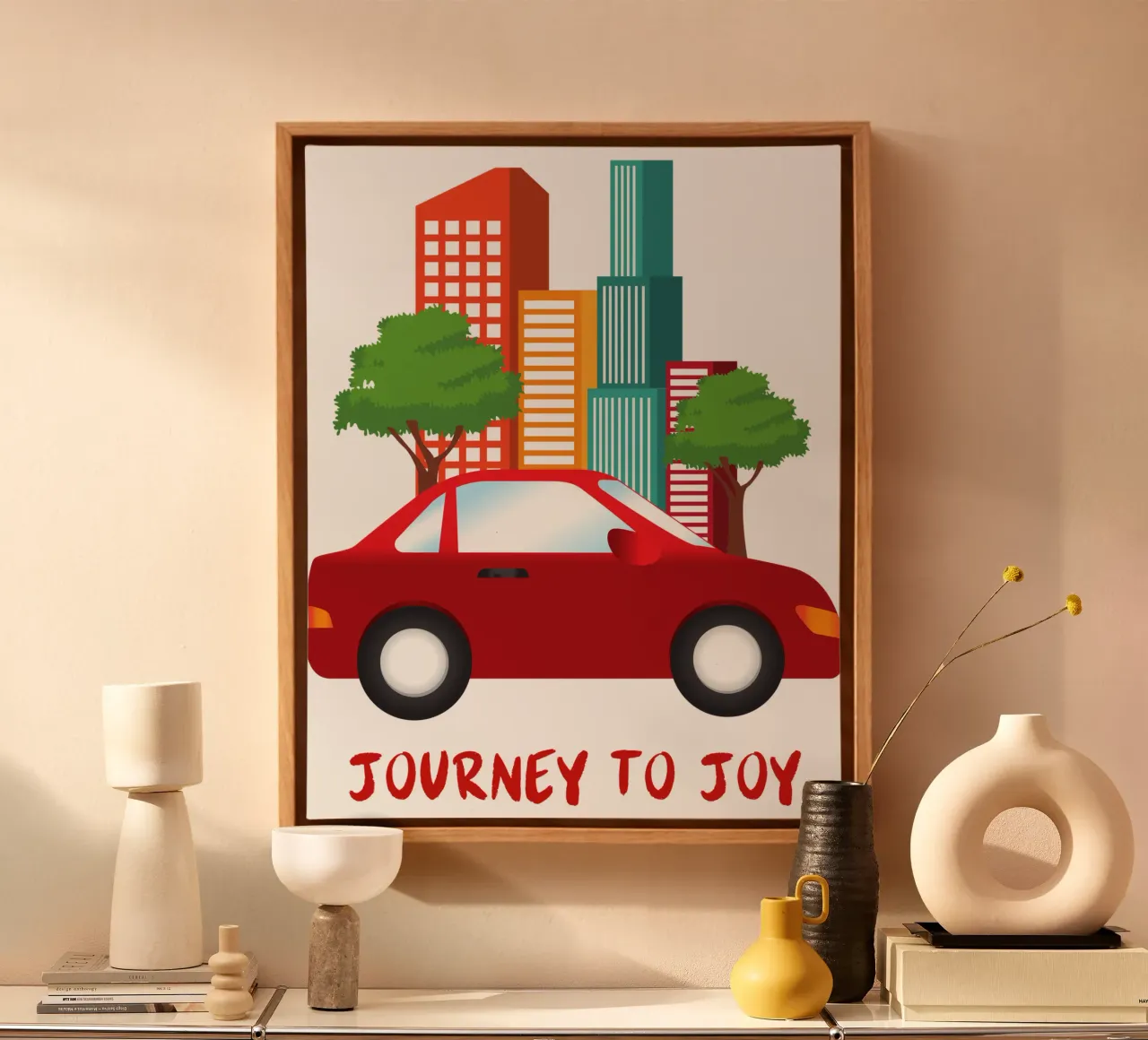 journey to joy canvas with Floater frame by yukihana