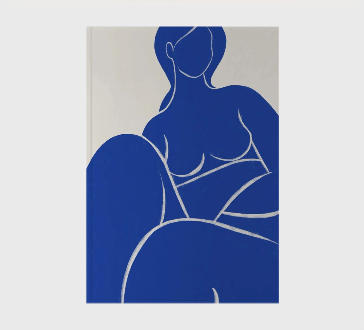 Serene Contour in Blue - Abstract Nude Art Print notebook by kookiepixel