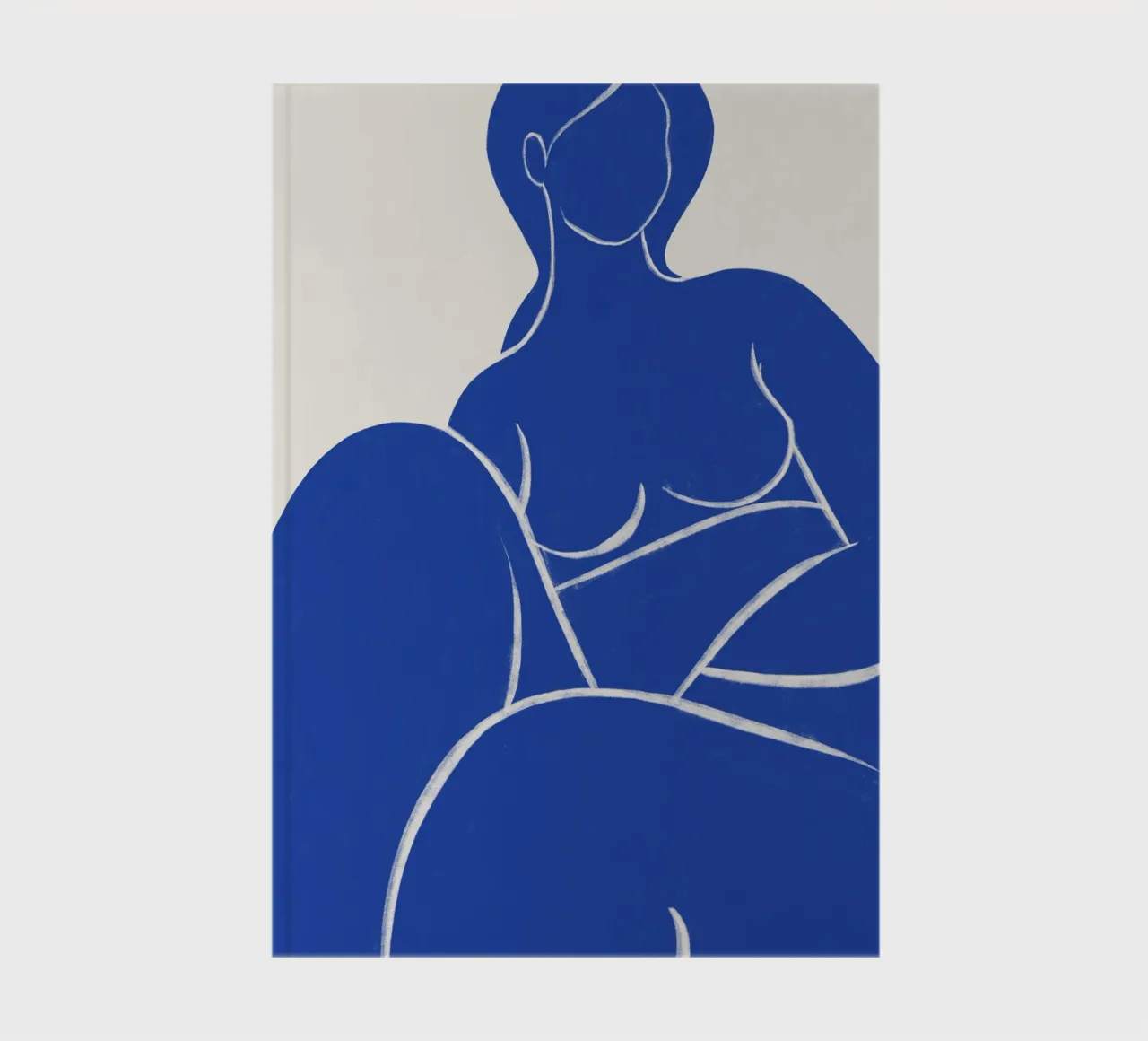 Contorno sereno in blu - Stampa d'arte astratta di nudo diario da kookiepixel