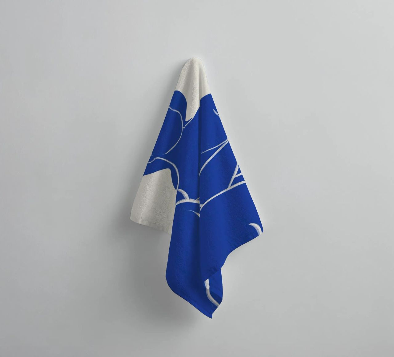 Serene Contour in Blue - Abstract Nude Art Print towel by kookiepixel