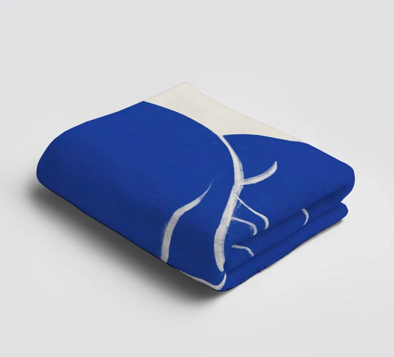 Serene Contour in Blue - Abstract Nude Art Print towel by kookiepixel