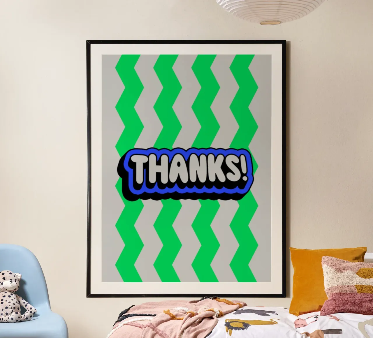 THANKS! poster with aluminum frame by Mat Voyce