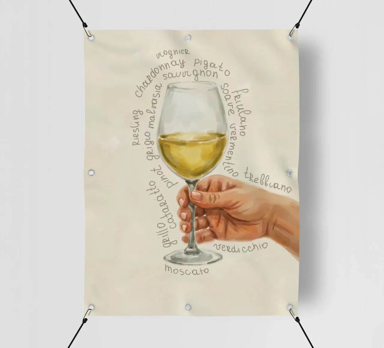 Vino bianco telo in pvc da Indigo Rain