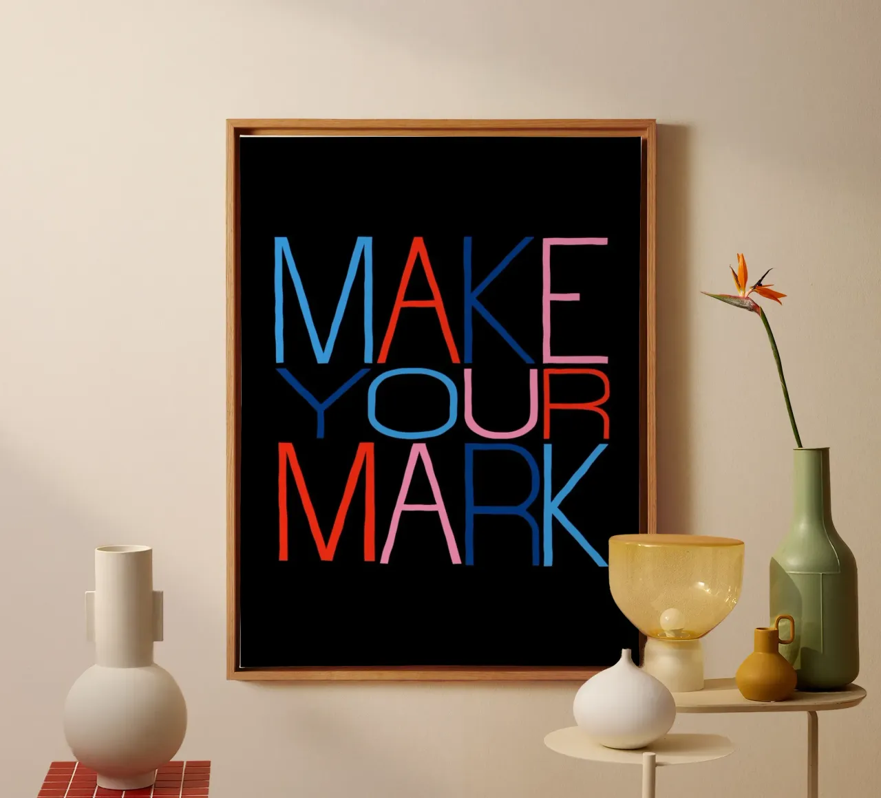 MAKE YOUR MARK canvas with Floater frame by Mat Voyce