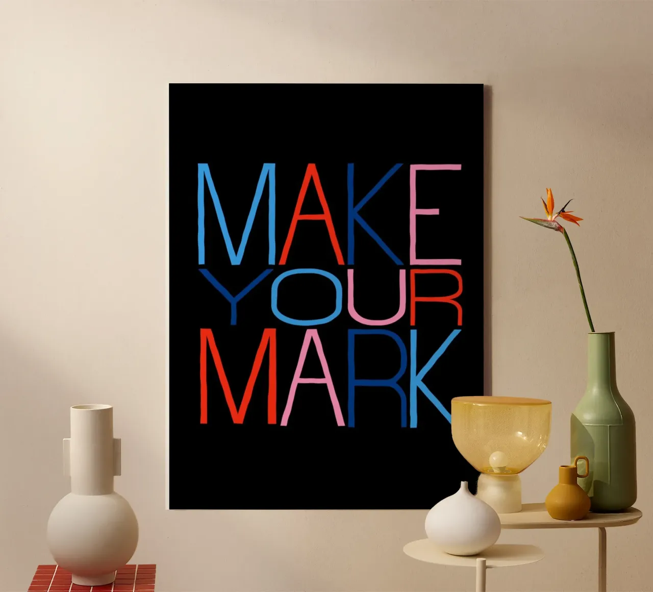 MAKE YOUR MARK canvas with Floater frame by Mat Voyce