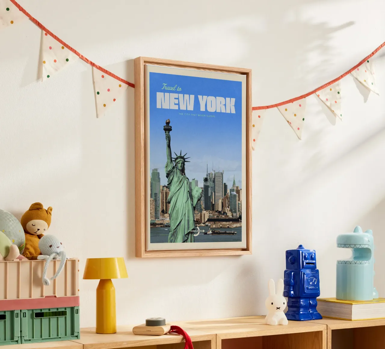 Reizen naar New York canvas met Baklijst van Mercury Club