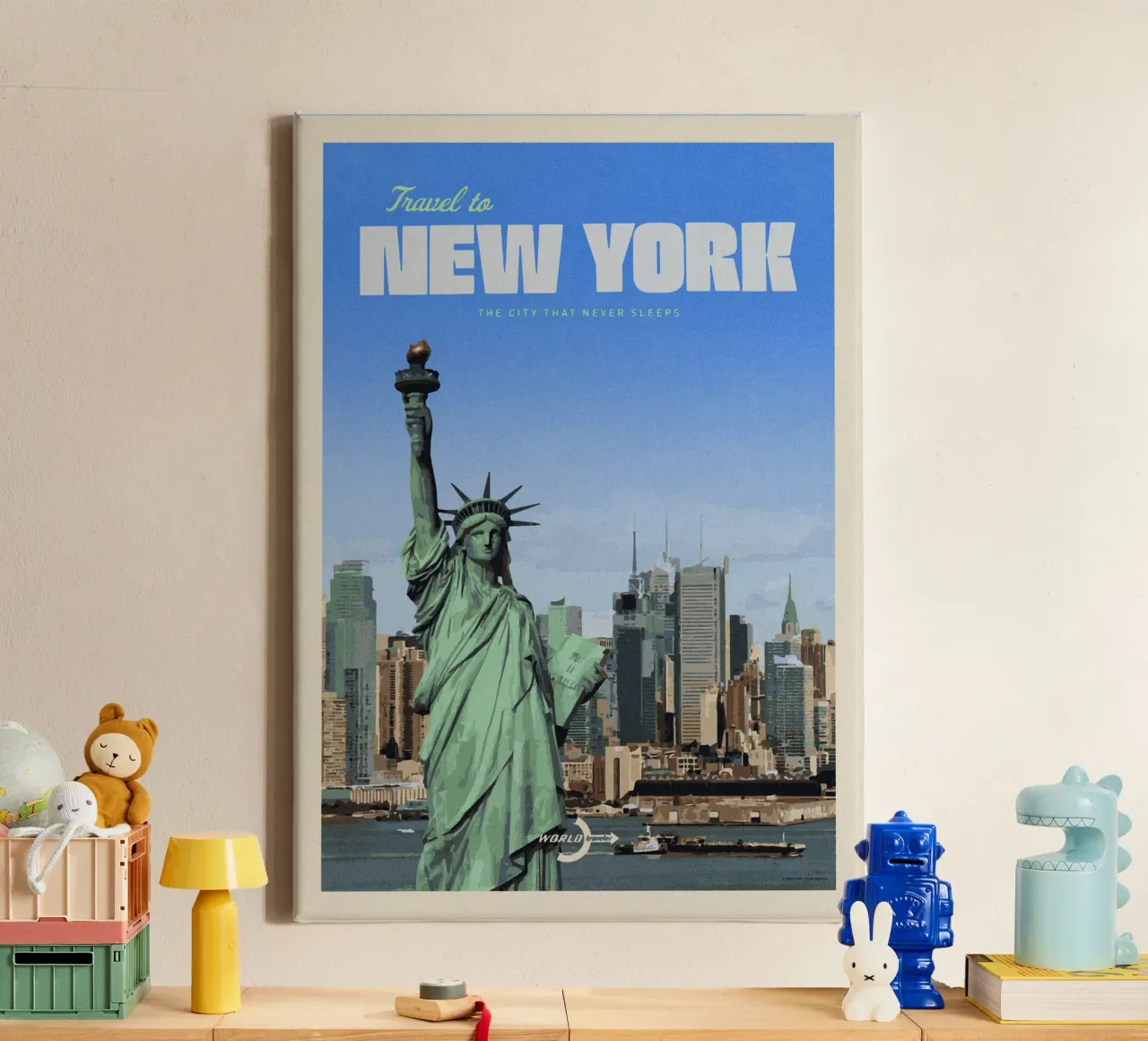 Reizen naar New York canvas met Baklijst van Mercury Club