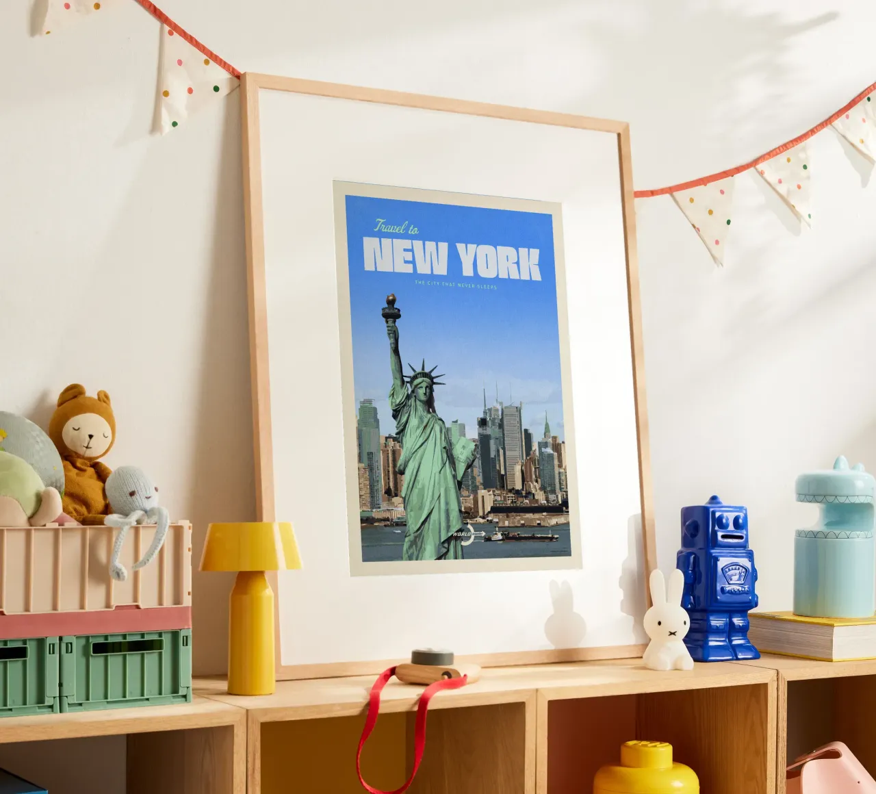 Viaggio a New York poster con telaio in alluminio da Mercury Club