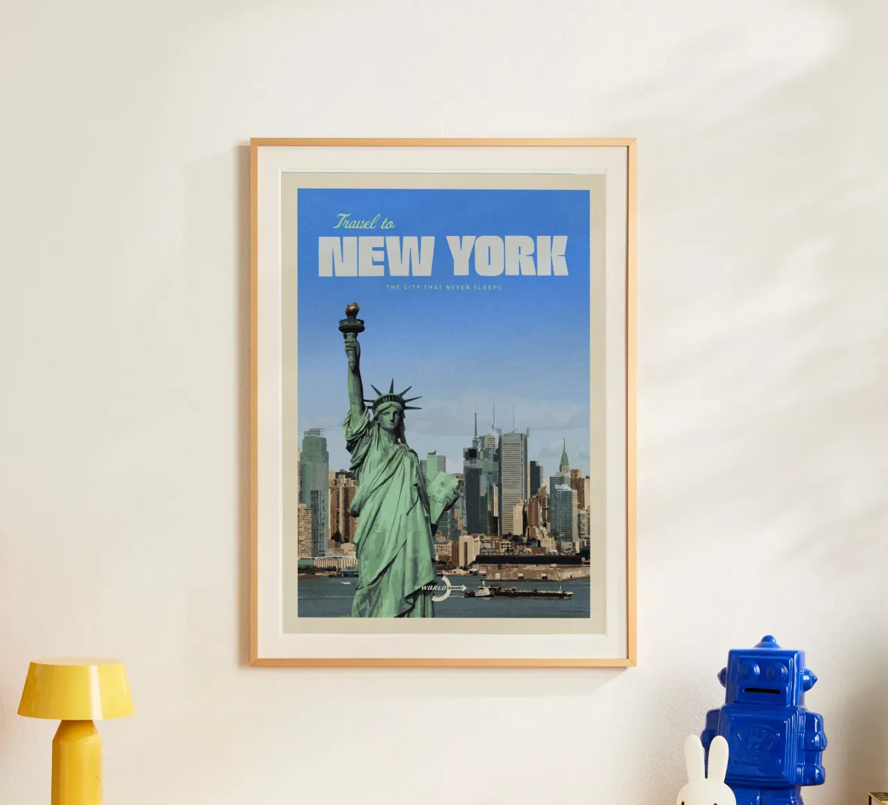 Viaggio a New York poster con telaio in alluminio da Mercury Club