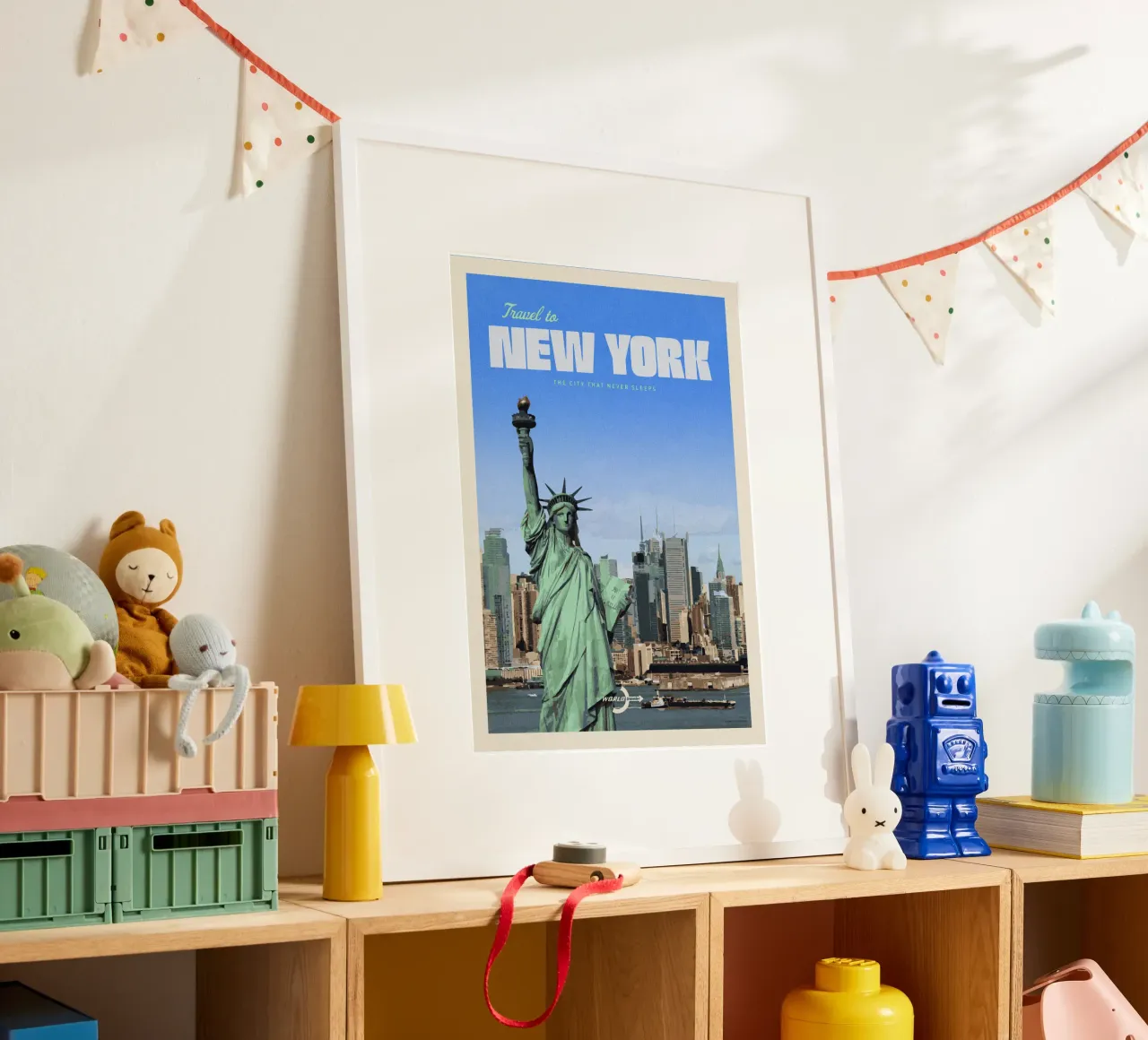Viaggio a New York poster con telaio in alluminio da Mercury Club