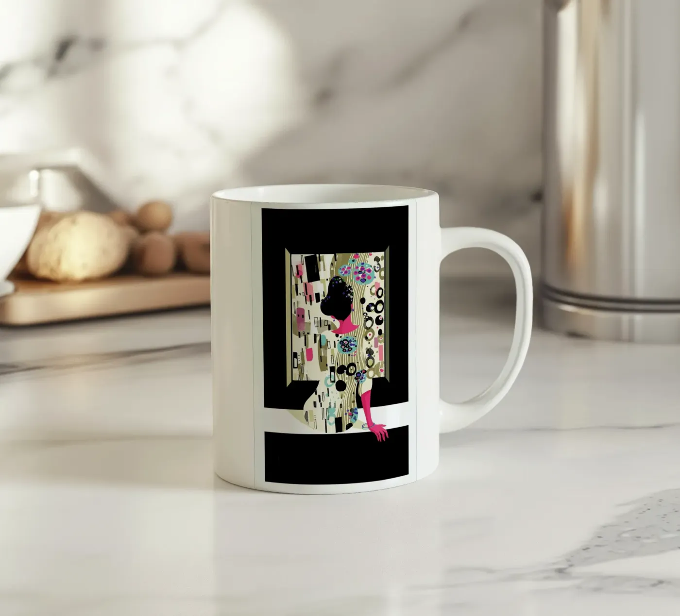 Klimt ceramic mug by Pietari Posti