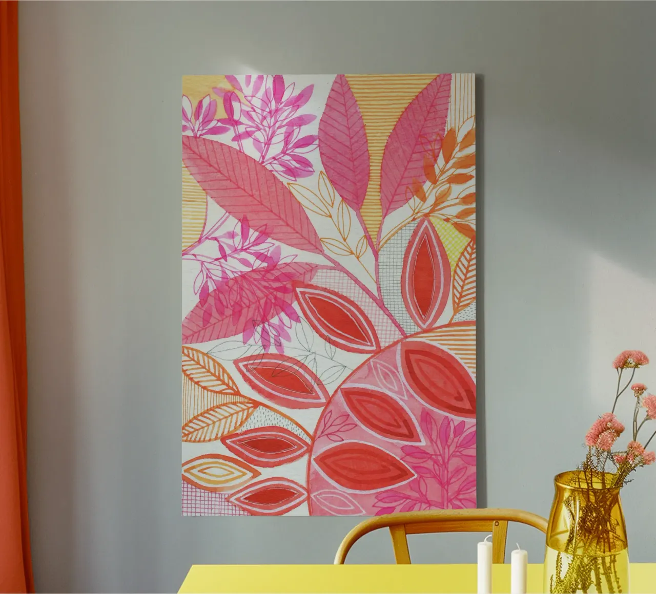 Susan Zwart - Botanisch 17 canvas met Baklijst van The Artcircle