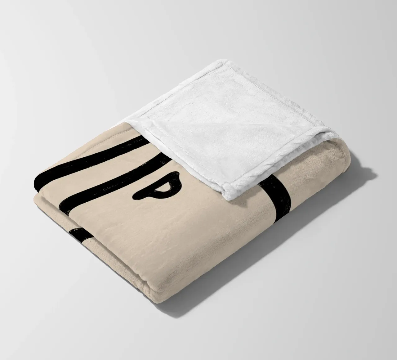 Primo piano astratto di un nudo 03 - Line Art minimalista coperta in pile da kookiepixel