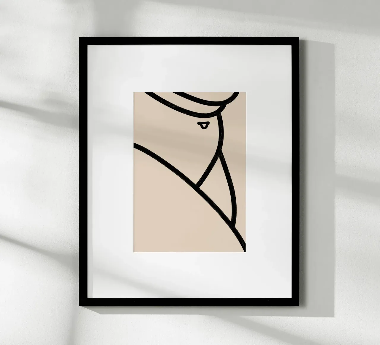 Primo piano astratto di un nudo 03 - Line Art minimalista carta hahnemühle da kookiepixel