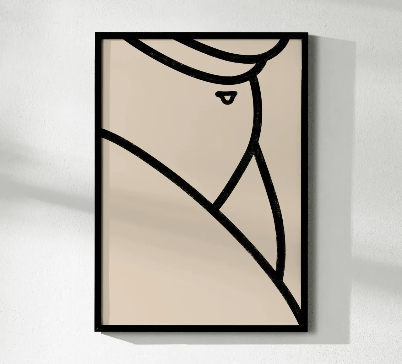 Primo piano astratto di un nudo 03 - Line Art minimalista carta hahnemühle da kookiepixel