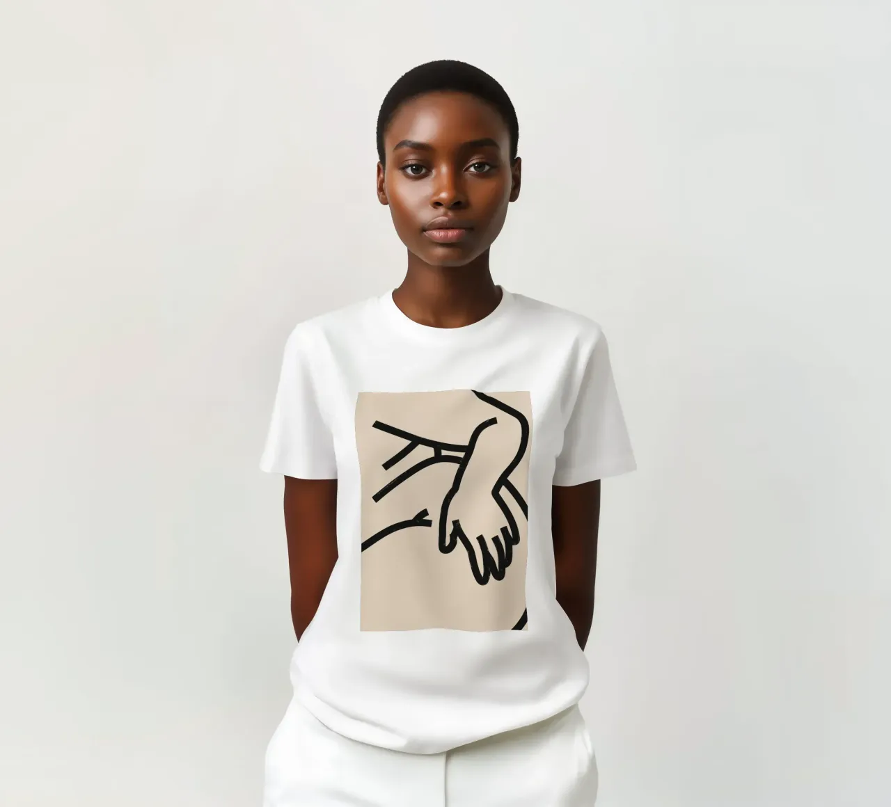 Abstract torso art, minimalist line art, modern abstract dec t-shirt by kookiepixel