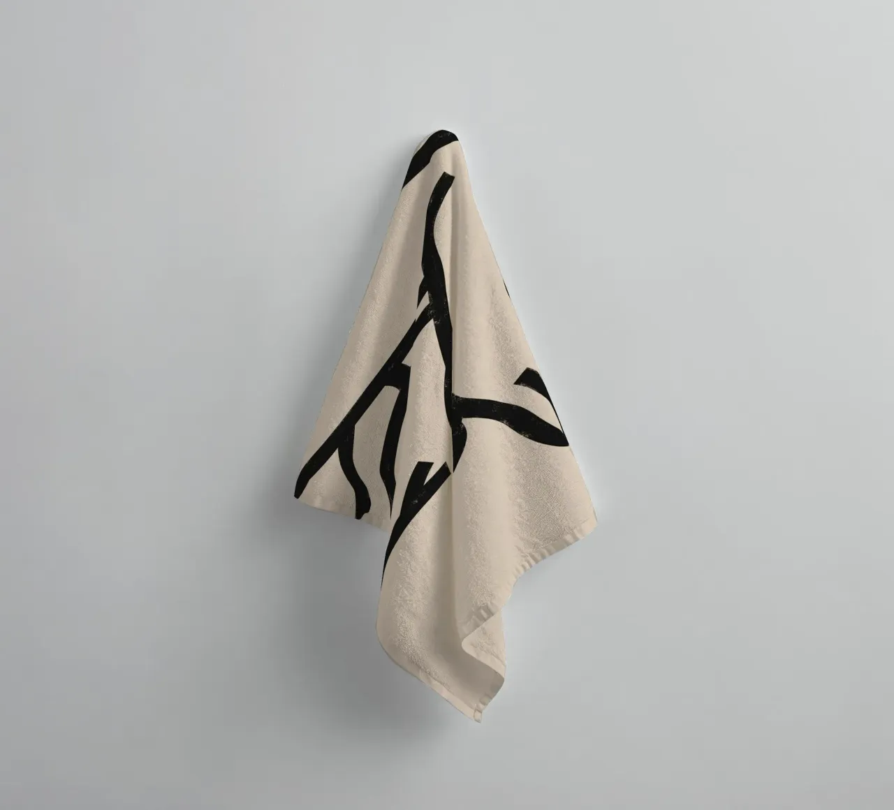 Abstract torso art, minimalist line art, modern abstract dec towel by kookiepixel