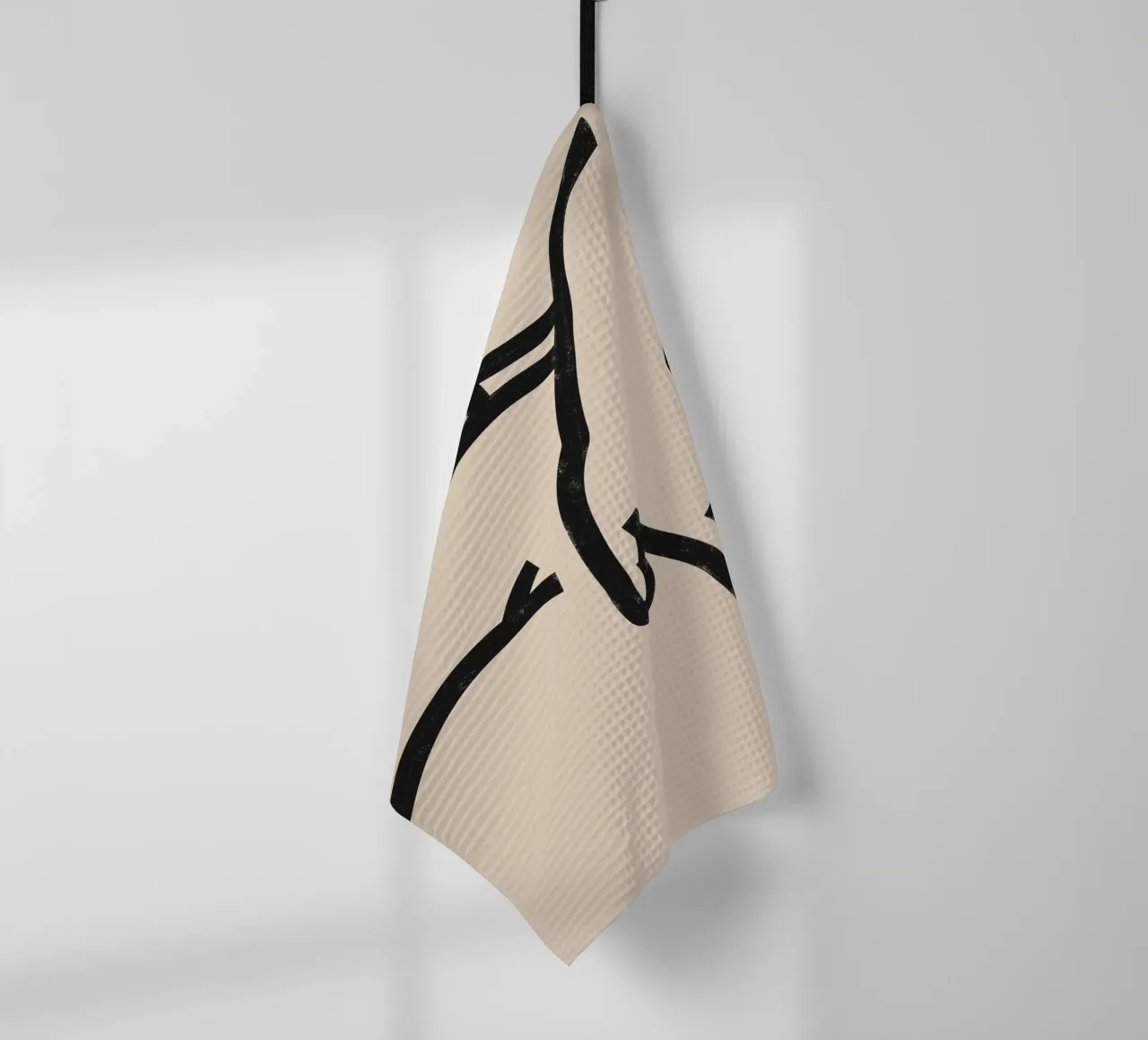 Abstract torso art, minimalist line art, modern abstract dec tea towel by kookiepixel