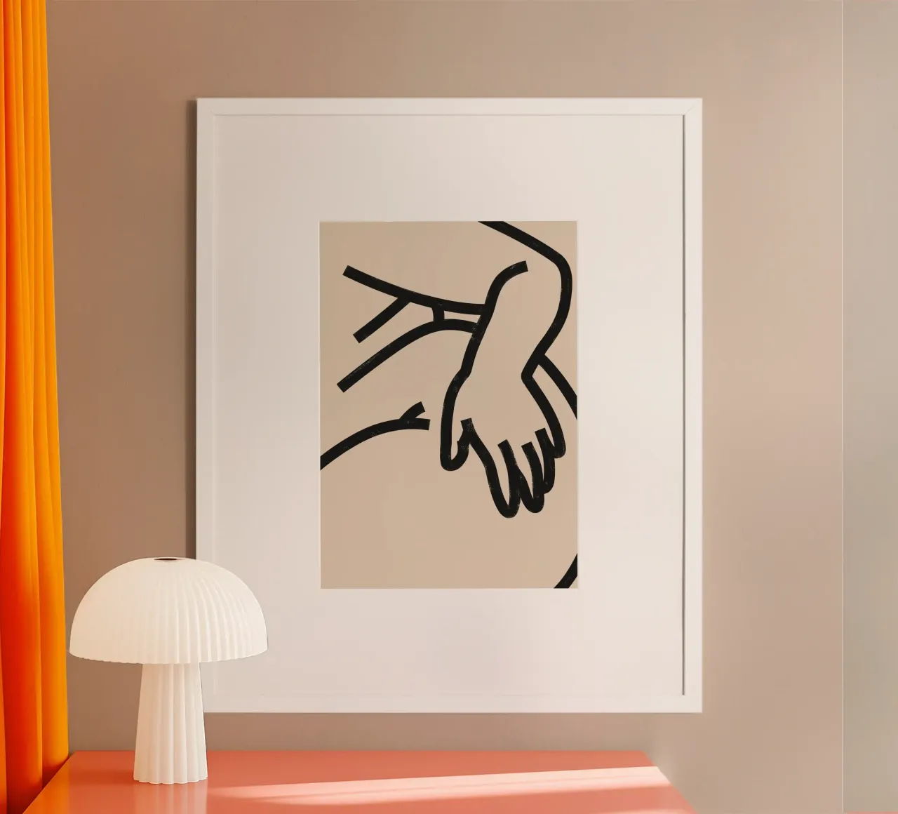 Arte astratta del busto, line art minimalista, decorazioni astratte moderne poster da kookiepixel