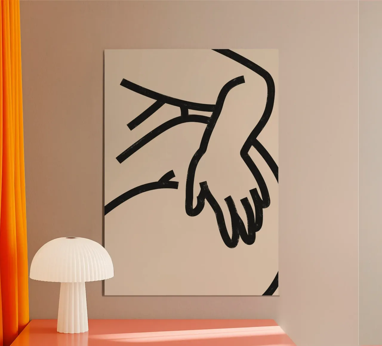 Arte astratta del busto, line art minimalista, decorazioni astratte moderne poster da kookiepixel