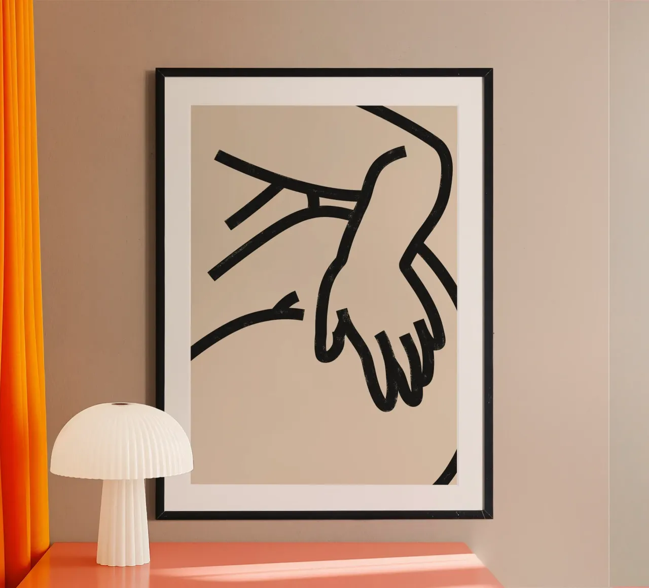 Arte astratta del busto, line art minimalista, decorazioni astratte moderne poster da kookiepixel