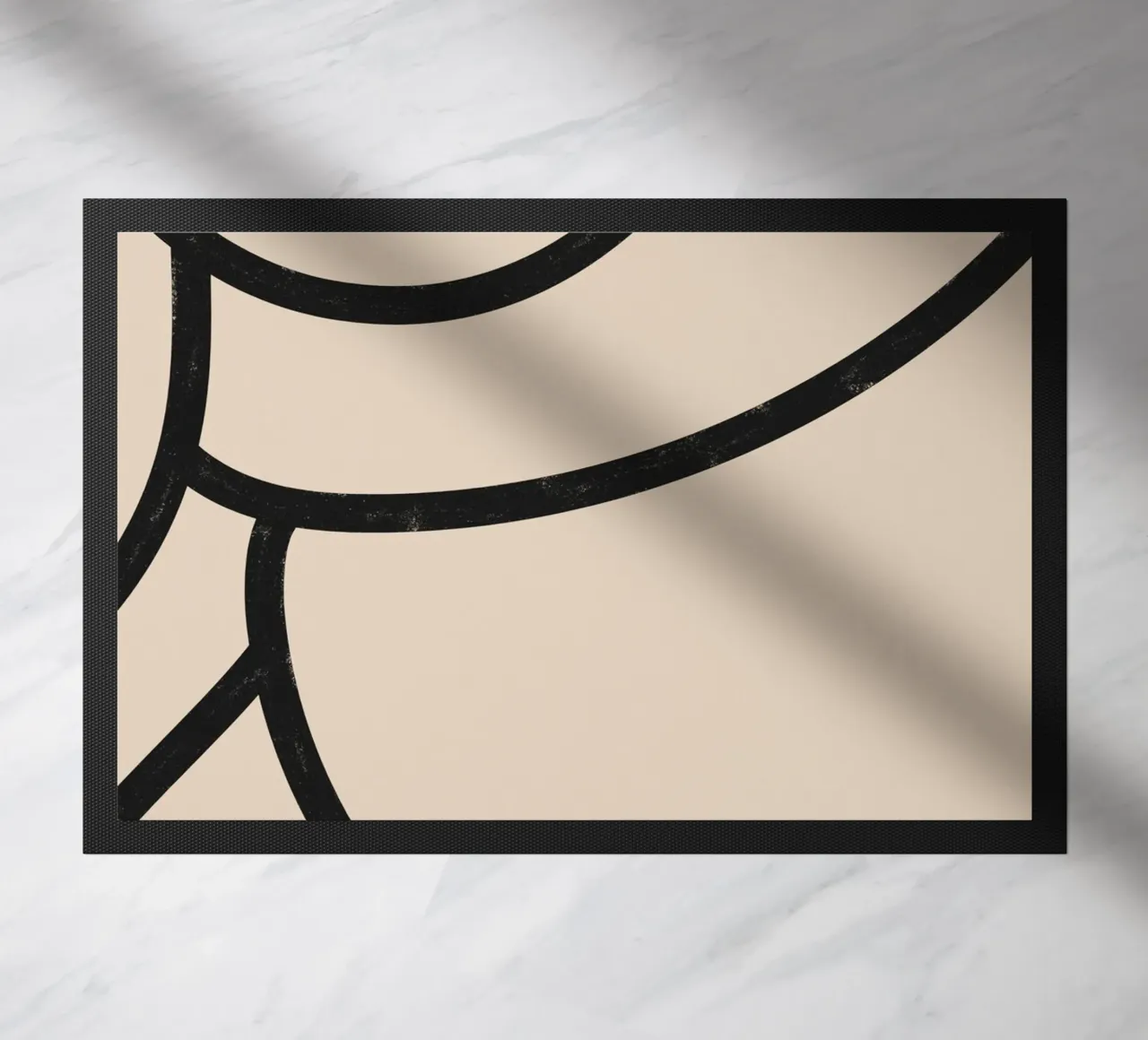 Primo piano astratto di un nudo 01 - Arte lineare minimalista zerbino da kookiepixel