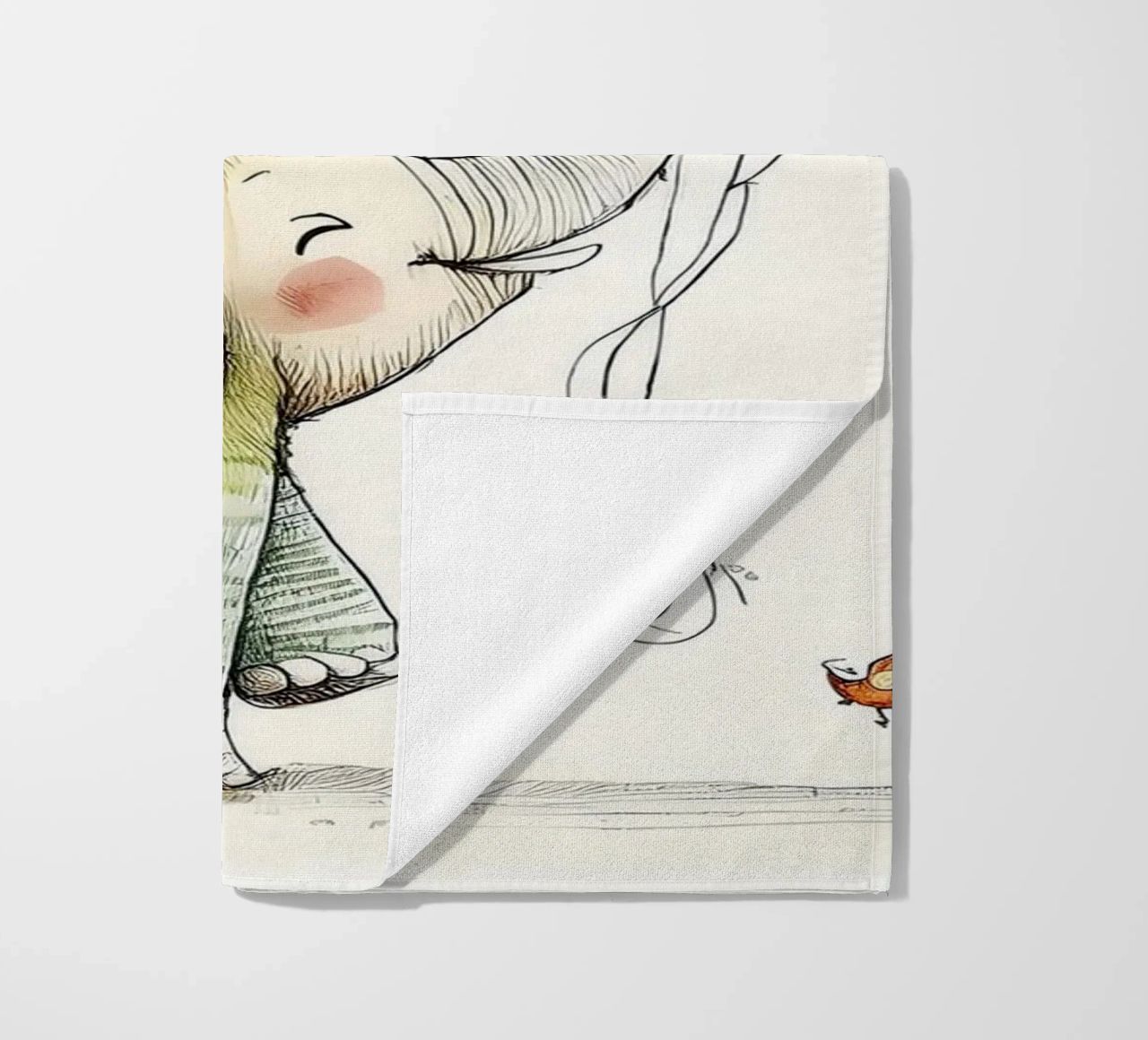 Verspielter Elefant mit Luftballon - Kinderzimmer Kunst Strandtuch von HoneyDesignsByK