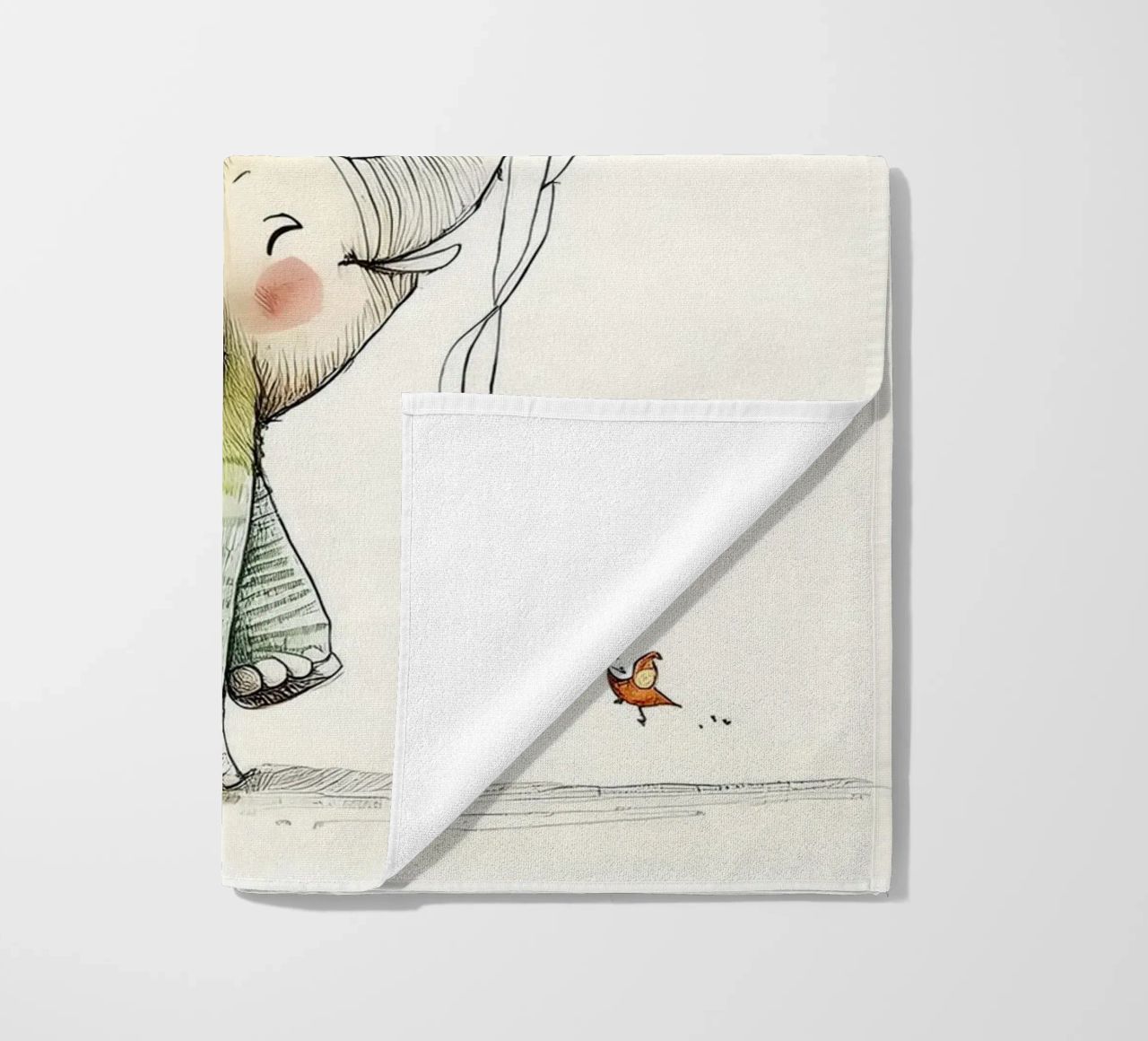 Verspielter Elefant mit Luftballon - Kinderzimmer Kunst Strandtuch von HoneyDesignsByK