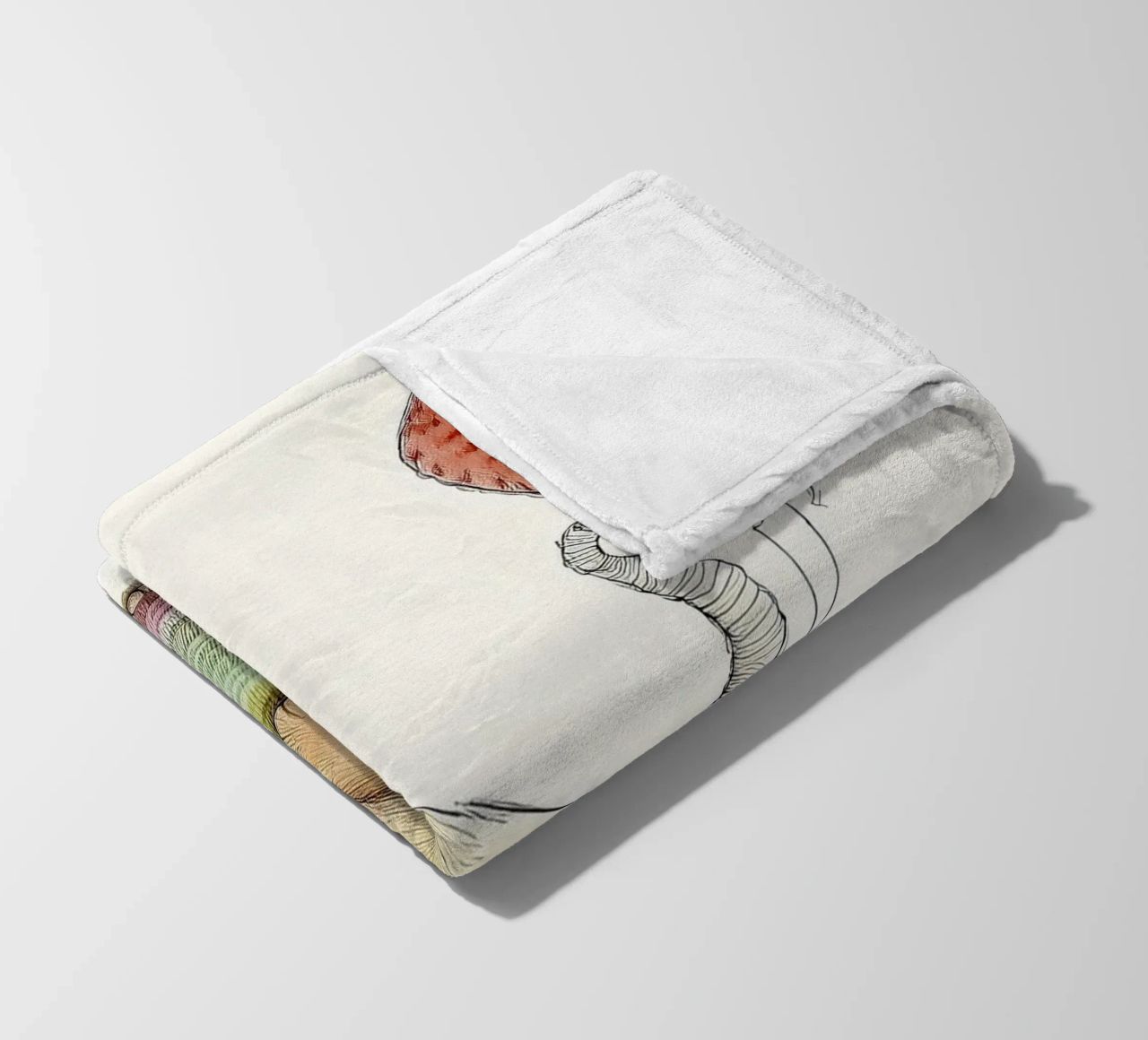 Verspielter Elefant mit Luftballon - Kinderzimmer Kunst Fleecedecke von HoneyDesignsByK