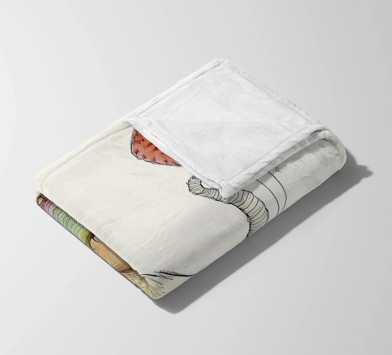 Verspielter Elefant mit Luftballon - Kinderzimmer Kunst Fleecedecke von HoneyDesignsByK