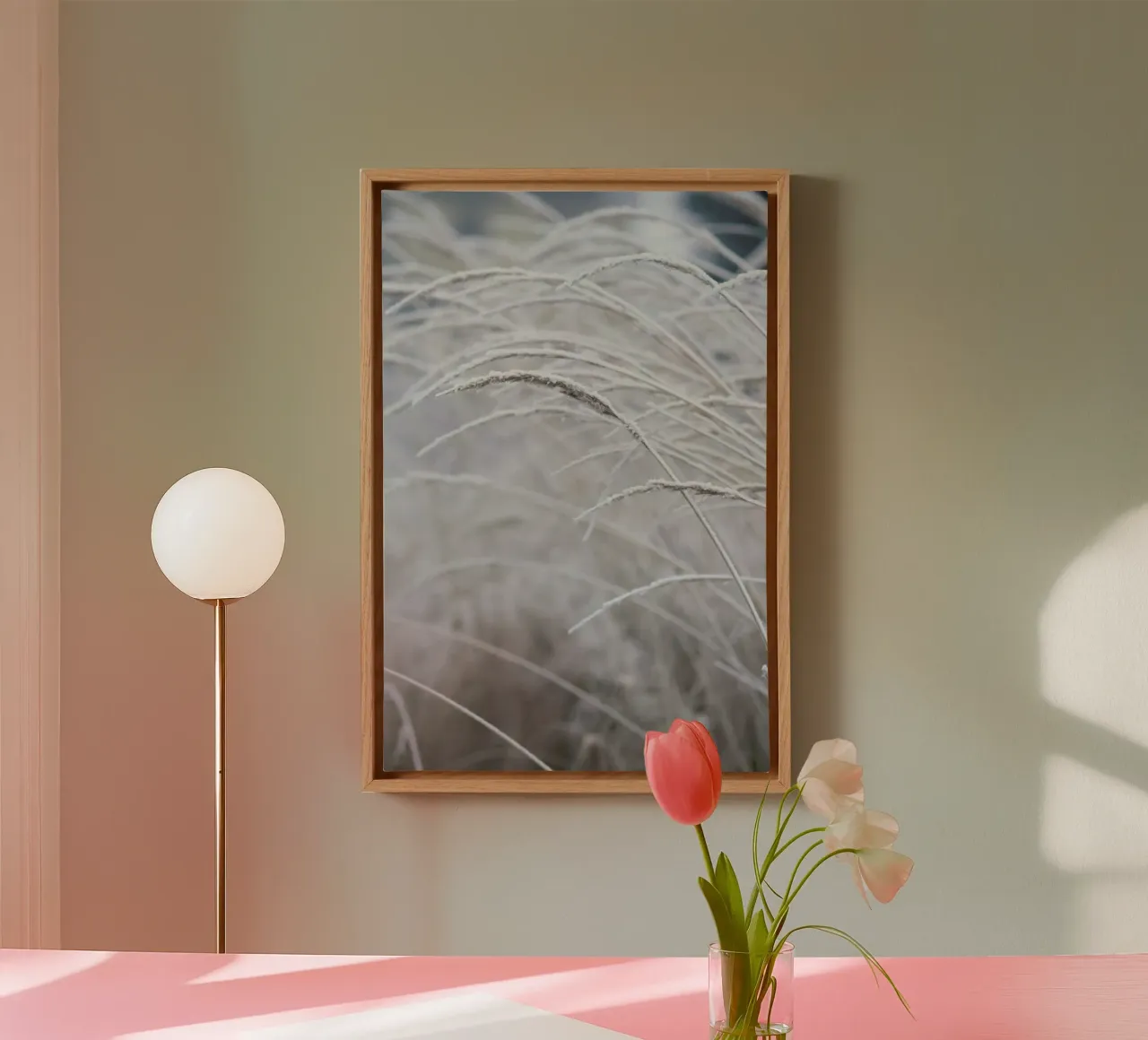 White & Calm tela con Cornice a cassetta da Studio Nahili