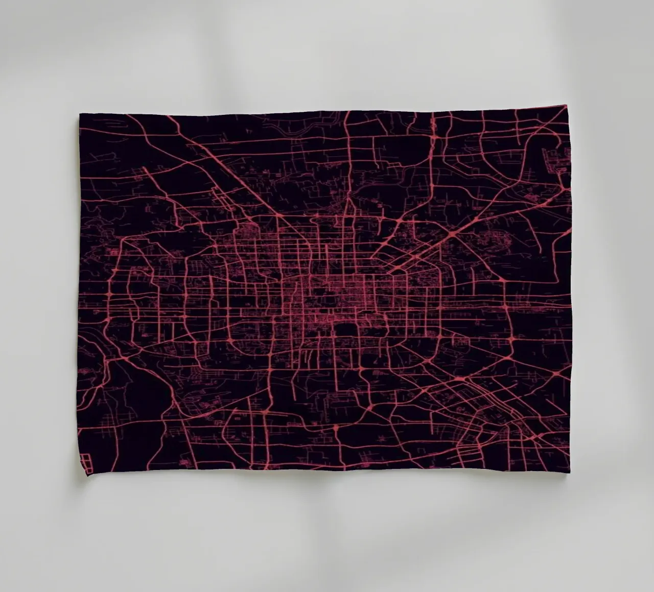 Bejing Purple Geschirrtuch von Urban Maps