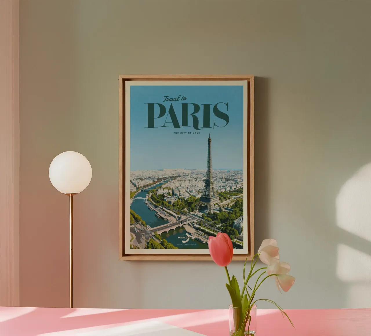 Reizen naar Parijs canvas met Baklijst van Mercury Club