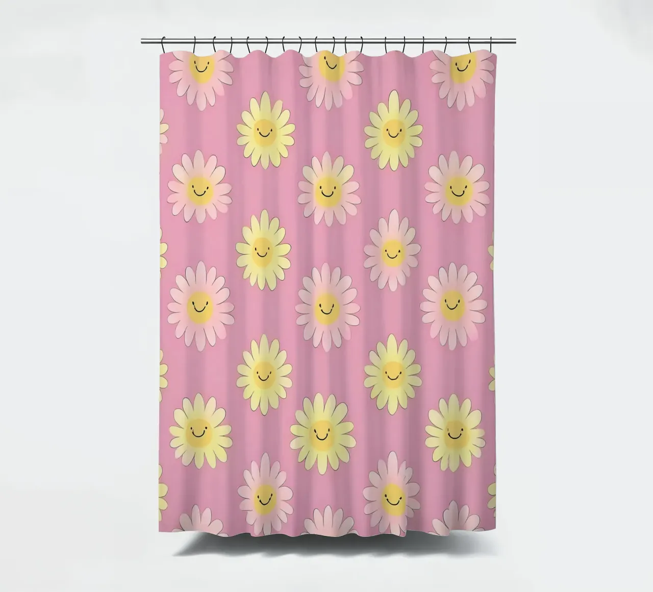 Smiley Flower Pattern - Verspielter Wandkunstdruck Duschvorhang von HoneyDesignsByK