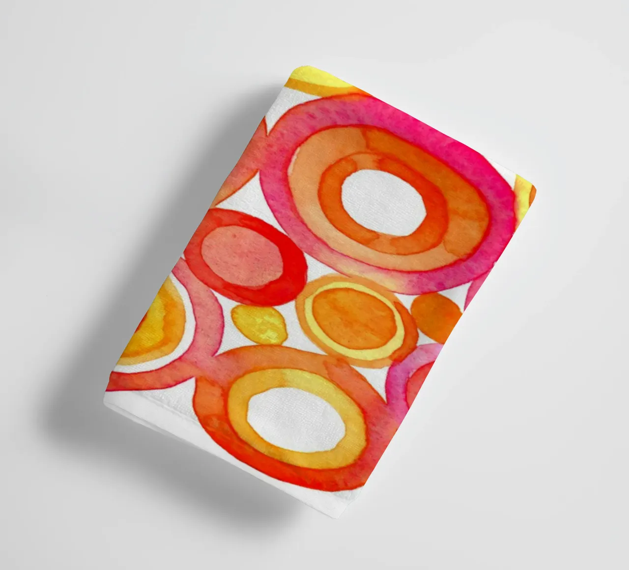 Susan Black - Hot Circles towel by The Artcircle