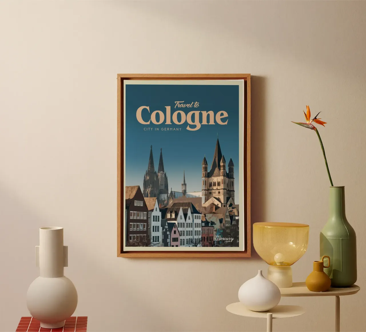 Travel to Cologne canvas by Mercury Club
