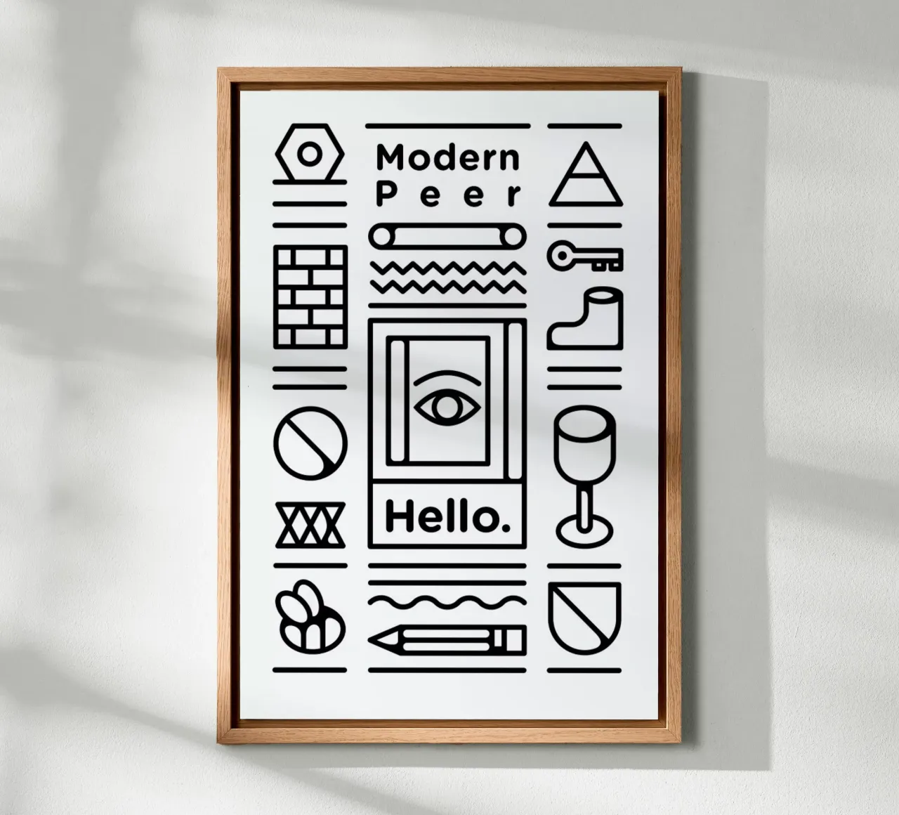 Modern Peer canvas with Floater frame by Tyler Dale